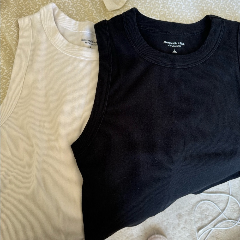 ABERCROMBIE ESSENTIAL HIGH NECK TANKS
